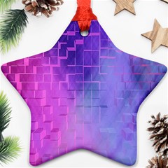 Texture Cell Cubes Blast Color Star Ornament (two Sides) by Pakrebo