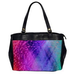 Texture Cell Cubes Blast Color Oversize Office Handbag by Pakrebo