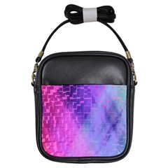 Texture Cell Cubes Blast Color Girls Sling Bag by Pakrebo