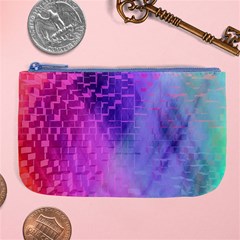 Texture Cell Cubes Blast Color Large Coin Purse by Pakrebo