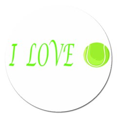 I Lovetennis Magnet 5  (round) by Greencreations