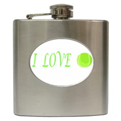 I Lovetennis Hip Flask (6 Oz) by Greencreations