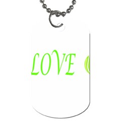 I Lovetennis Dog Tag (two Sides) by Greencreations