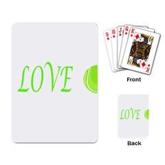 I Lovetennis Playing Cards Single Design by Greencreations