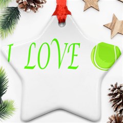 I Lovetennis Star Ornament (two Sides) by Greencreations