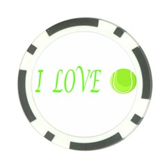 I Lovetennis Poker Chip Card Guard by Greencreations