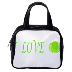 I Lovetennis Classic Handbag (one Side) by Greencreations