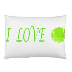 I Lovetennis Pillow Case (two Sides) by Greencreations