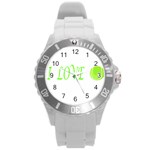 I loveTennis Round Plastic Sport Watch (L) Front