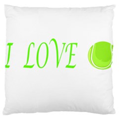 I Lovetennis Large Cushion Case (one Side) by Greencreations