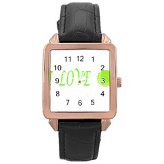 I Lovetennis Rose Gold Leather Watch 