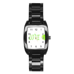 I Lovetennis Stainless Steel Barrel Watch