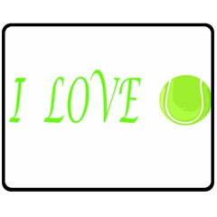 I Lovetennis Double Sided Fleece Blanket (medium)  by Greencreations