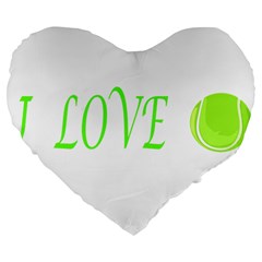 I Lovetennis Large 19  Premium Flano Heart Shape Cushions