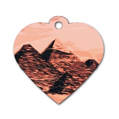 Pyramid Egypt Monumental Dog Tag Heart (one Side) by Pakrebo