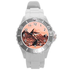 Pyramid Egypt Monumental Round Plastic Sport Watch (l) by Pakrebo