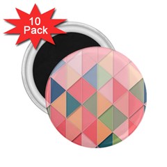 Background Geometric Triangle 2 25  Magnets (10 Pack)  by Pakrebo