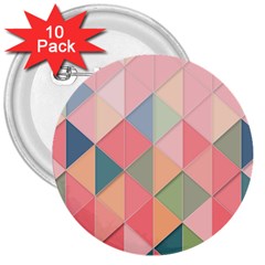 Background Geometric Triangle 3  Buttons (10 Pack)  by Pakrebo