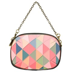 Background Geometric Triangle Chain Purse (one Side)