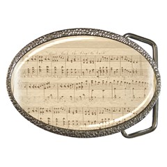 Vintage Beige Music Notes Belt Buckles by Pakrebo