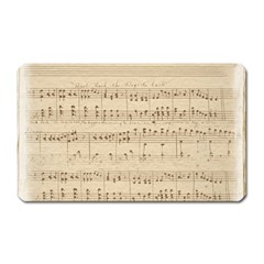 Vintage Beige Music Notes Magnet (rectangular) by Pakrebo