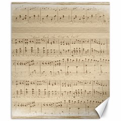 Vintage Beige Music Notes Canvas 8  X 10 