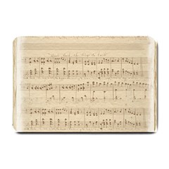 Vintage Beige Music Notes Small Doormat  by Pakrebo