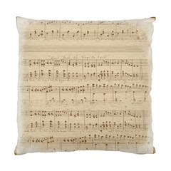 Vintage Beige Music Notes Standard Cushion Case (two Sides)