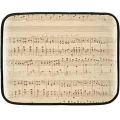 Vintage Beige Music Notes Double Sided Fleece Blanket (mini)  by Pakrebo