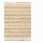 Vintage Beige Music Notes Small Garden Flag (Two Sides) Front