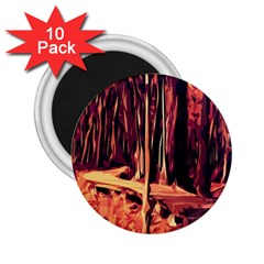 Forest Autumn Trees Trail Road 2 25  Magnets (10 Pack)  by Pakrebo