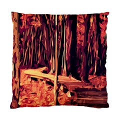 Forest Autumn Trees Trail Road Standard Cushion Case (one Side) by Pakrebo