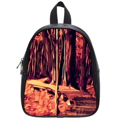 Forest Autumn Trees Trail Road School Bag (small) by Pakrebo