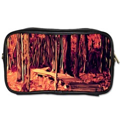 Forest Autumn Trees Trail Road Toiletries Bag (one Side) by Pakrebo