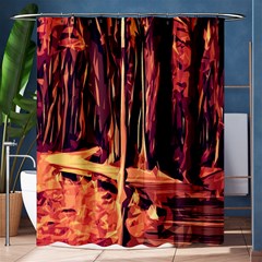 Forest Autumn Trees Trail Road Shower Curtain 60  X 72  (medium)  by Pakrebo