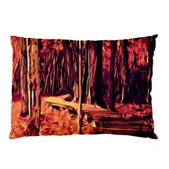 Forest Autumn Trees Trail Road Pillow Case (two Sides)