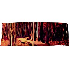 Forest Autumn Trees Trail Road Body Pillow Case Dakimakura (two Sides) by Pakrebo