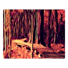 Forest Autumn Trees Trail Road Double Sided Flano Blanket (large)  by Pakrebo