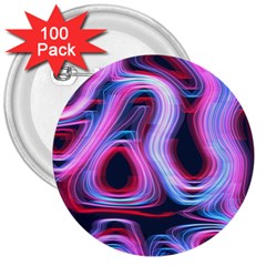 Pattern Color Curve Movement 3  Buttons (100 Pack)  by Pakrebo