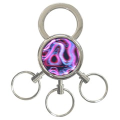 Pattern Color Curve Movement 3-ring Key Chains by Pakrebo