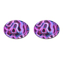 Pattern Color Curve Movement Cufflinks (oval) by Pakrebo