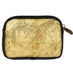 Vintage Map Background Paper Digital Camera Leather Case Back