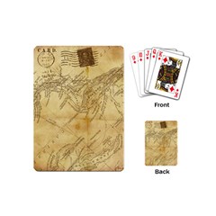 Vintage Map Background Paper Playing Cards (mini) by Pakrebo