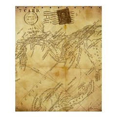 Vintage Map Background Paper Shower Curtain 60  X 72  (medium)  by Pakrebo