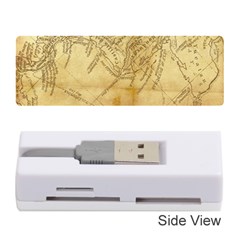 Vintage Map Background Paper Memory Card Reader (stick)