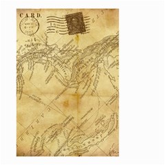 Vintage Map Background Paper Small Garden Flag (two Sides)