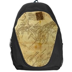 Vintage Map Background Paper Backpack Bag by Pakrebo