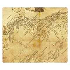 Vintage Map Background Paper Double Sided Flano Blanket (small)  by Pakrebo