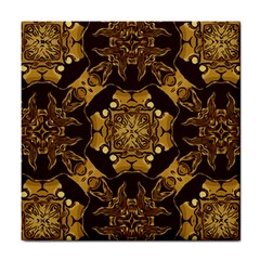 Gold Black Book Cover Ornate Tile Coasters by Pakrebo