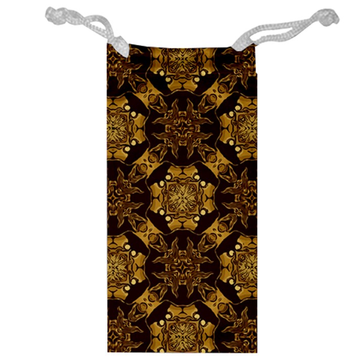 Gold Black Book Cover Ornate Jewelry Bag